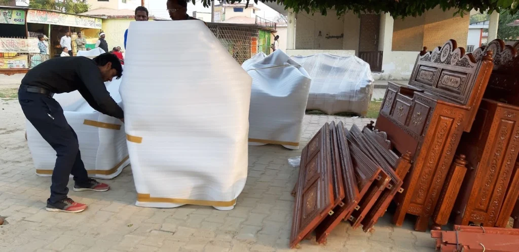 Expert furniture packing service by Hariom Packers and Movers for safe home relocation